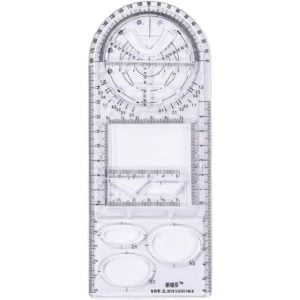 1 Piece Multi-Function Drafting Ruler Multi-Function Drafting Curve Ruler, All-in-One Multi-Tool for Architects and Designers - High School