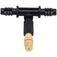 1 Piece Water Nozzle Spray Nozzle Mist Maker Water Nozzle Sprinkler Irrigation Accessories With Tee Fitting For 8/12 Hose