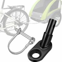 1 Pieces Bike Trailer Hitch, Bike Trailer Coupler, Bike Trailer Hitch Connector, Bike Accessory, for Most Bike Trailers(Black)