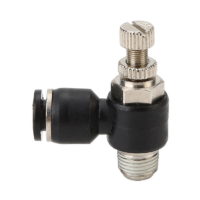 1 Pieces Pneumatic Fittings, Air Flow Regulator, With Push-in Connection and External Thread Valve Quick Connector, for Pneumatic Tools(6mm,M5)