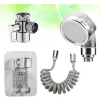 1 Set Faucet External Shower Head Pressurized Spray Nozzle Washing Head Faucet External Sprayer Hand Held Extender For Bathroom (silver 1pc Shower