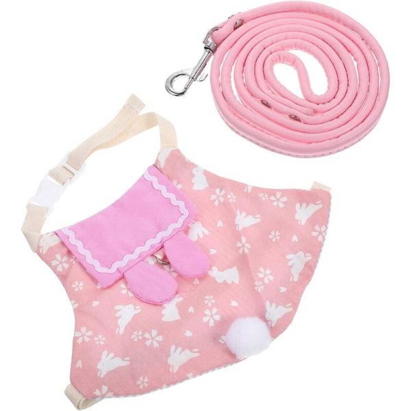 1 Set Rabbit Harness and Leash Rabbit Harness Small Pet Harness Vest Walking Clothes la Leash Accessories