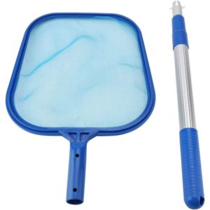 1 Set - Swimming Pool Leaf Free-rider with Telescopic Gillnet Pole Plastic Bag Strong Catcher Shallow Water Pond Cleaning Tool in Frame(340)