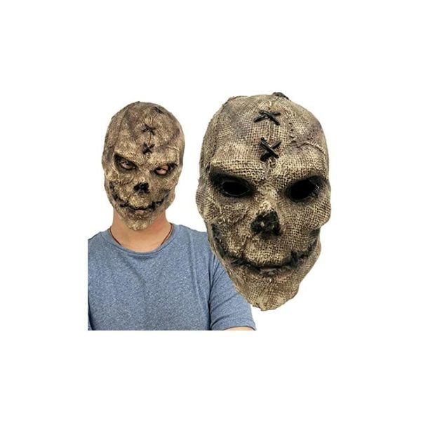 1 Unisex Retro Old Scary Skull Mask Head Full Face Latex Helmet Creepy Costume Prop for Carnival Themed Party