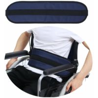 1 Wheelchair Seat Belt Medical Restraints Straps Patients Cares Safety Harness Chair Waist Lap Strap for Elderly (Blue)