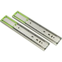 1 pair (2 pieces) of telescopic ball bearing rails - 250 mm - complete extension - with damped closure - for drawers.