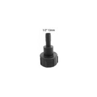 1 pcs Garden Hose Adapter Fitting (DN60) 1000L ibc Water Tank 60mm Thread / S60x6 Fitting for 12mm, 25mm,38mm,50mm Connecting Hose, Black (12MM)