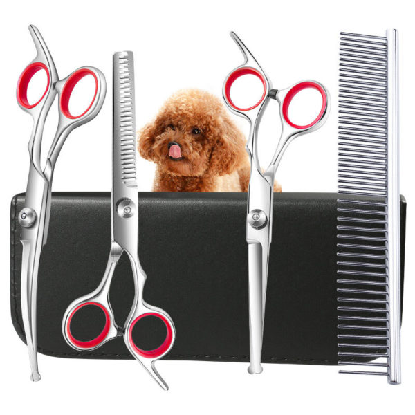 1 set of dog shearing scissors professional pet cleaning and beauty tool set