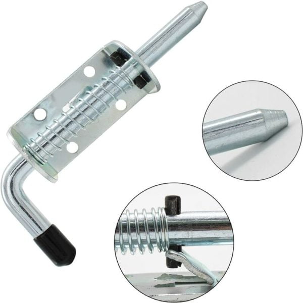 1 spring lock, professional stainless steel spring lock pin, with heavy duty spring pin, suitable for door hangar door tailgate trailer garage