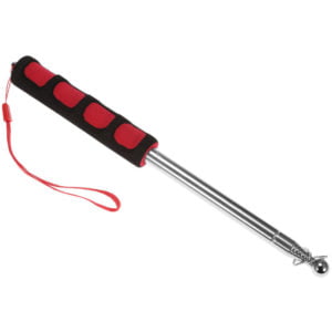 1.2 Meters Outdoor Flagpole Stainless Steel Telescopic Flag Pole 47 Flagstaff, Red - Red