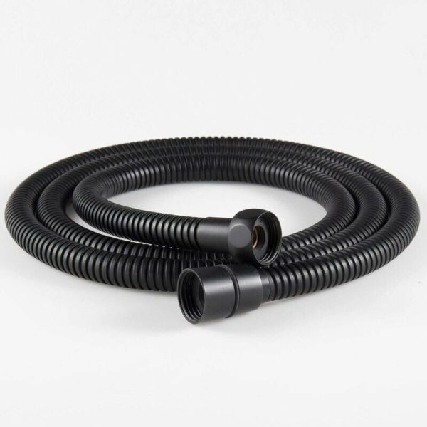 1.5 M Stainless Steel Shower Hose, Anti-kink Anti-explosion Shower Hose, With Brass Fittings. Matte Black