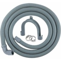 1.5 m Drain Hose for Washing Machines and Dishwashers, Including Bracket and Clamps, Elbow