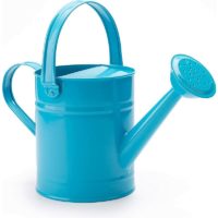 1.5L (or 51oz) Blue Metal Watering Can - Kids Children Garden Outdoor Watering Bucket - Small Portable Indoor Watering Equipment with Anti-Rust