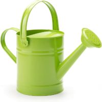 1.5L (or 51oz) Green Metal Watering Can - Kids Children Garden Outdoor Watering Bucket - Small Portable Indoor Watering Equipment with Anti-Rust