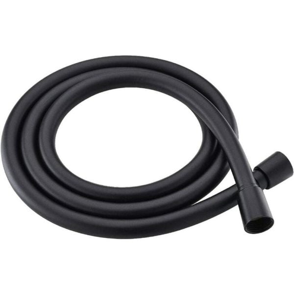 1.5M / 2M PVC Smooth Shower Hose,Black,high Pressure Explosion-Proof Hose,Anti-Kink and Leak Suitable,for All Shower Heads. (1.5M)