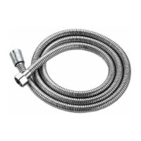 1.5M Compact stainless steel shower tube with universal fitting.