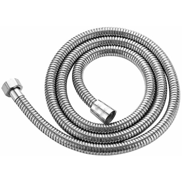 1.5m Shower Hose, Polished Chrome Stainless Steel Waterproof Shower Hose