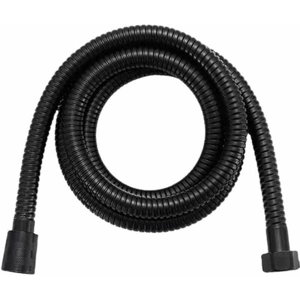 1.5m Shower hose with universal fitting, black stainless steel