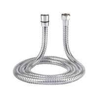 1.5m Stainless Steel Shower Hose, Chrome Anti-kink Universal Shower Hose with Brass Connector, Washers and Teflon V7052