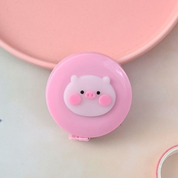 1.5m Tape Measure Inch Cm Round Tape Automatic Retractable Soft Colorful Ruler Cartoon Plant Automatic Telescopic Measuring Tape Measuring Body Circum