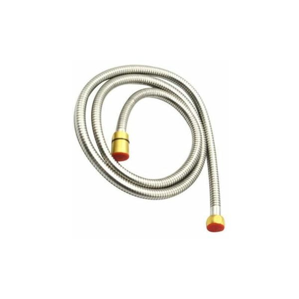 1.5m compact stainless steel shower hose, universal fitting.