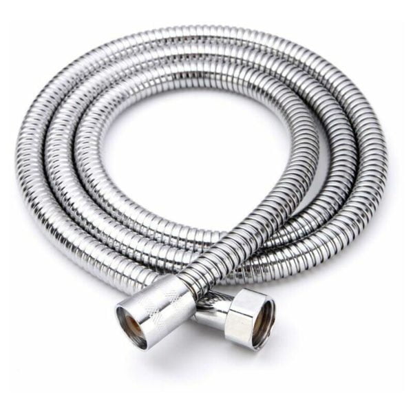 1.5m thickened universal shower hose. Stainless steel, explosion-proof and anti-twist. Brass interface