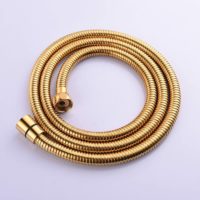 1.5m(59-Inch) Anti-kink Flexible Gold Shower Hose Stainless Steel with Solid Brass Connector