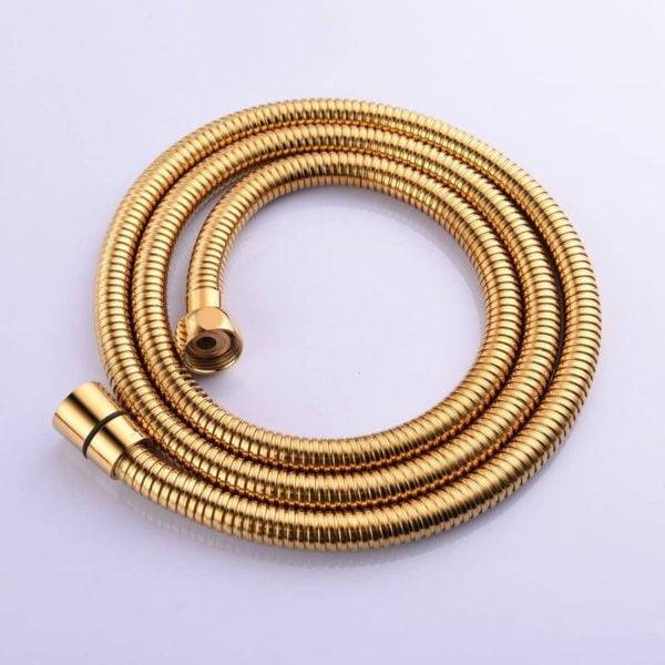 1.5m(59-Inch) Anti-kink Flexible Gold Shower Hose Stainless Steel with Solid Brass Connector