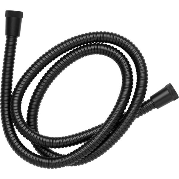 1.75m Stainless Steel Hose (11mm Bore) Matt Black - Croydex