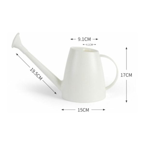 1.8L white watering can watering can flower pot plastic garden long spout watering can flower pot