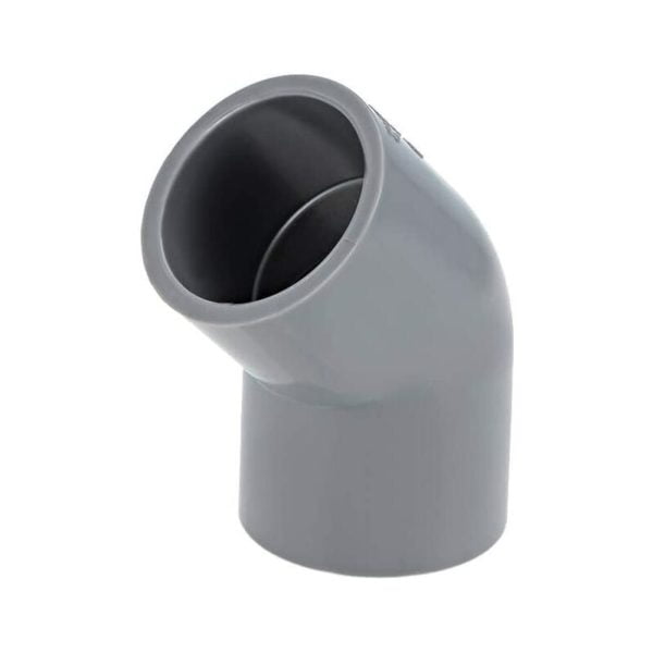 10 Pack 25mm Gray 45 Degree PVC Pipe Fittings