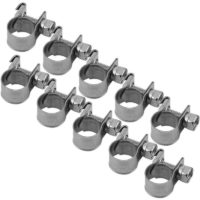 10 Pack Heavy Duty Stainless Steel Fuel Hose Clamps 6mm-20mm Optional Size for Plumbing (8-10mm)