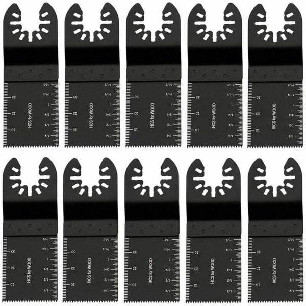 10 Pack Oscillating Multi-Tool Blades Precision Wood Metal Oscillating Saw Blades Universal Multi-Tool Quick Release