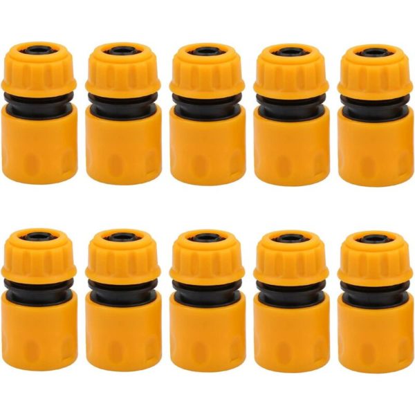 10 Pack Plastic Garden Hose Connectors for Garden Hose and Faucet 1.27 Inch