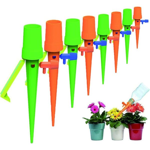 10 Pcs Drip Bottle, Automatic Plant Sprinkler - Drip Irrigation Bottle, Automatic Plant Sprinkler, Drip Irrigation, with Control Valves