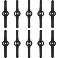 10 Pcs Lawn Mower Blades Garden Mower Accessories Replacement Plastic Blades Garden Tools Small Hole 5mm for Garden Lawn Mower Cordless Edger(Black)