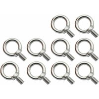 10 Pcs M8 Stainless Steel Eye Bolts Eye Bolts, Anti-Rust Eye Bolt Ring Eye Bolt, Round Ring Eye Bolt Eye Bolt, Eye Bolt, 304 Stainless Steel, Not