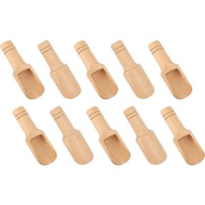 10 Pcs Mini Wooden Spoon, Bamboo Spoons, Spoon Spice Shovels, Home Kitchen Utensils, for Bath Salts, Laundry Powder Spoons, Wooden Candy Spoons