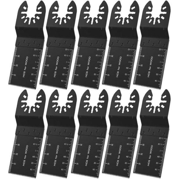 10 Pcs Oscillating Saw Blades for Wood 35mm Kit Multi-Tool Saw Blades Accessories Kit Oscillating Saw Blades Quick Clamp for Bosch Fein Multimaster