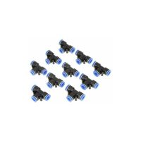 10 Pcs Pneumatic Pipe Fittings Plastic Pipe Air Line Connection 10mm