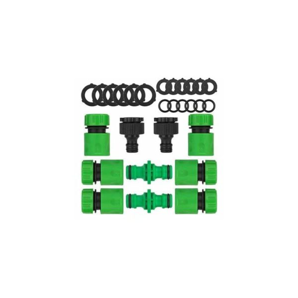 10 Piece Garden Hose Connector Kit for Garden Hose Connection (2 Double Plug Hose Connectors, 6 Hose Quick Connect, 2 Faucet Connector Fittings for