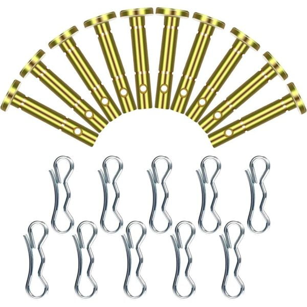 10 Pieces Shear Pins and 10 Pieces Cotter Pins Replacement for Cub Cadet 738-04124A 714-04040 mtd Craftsman Cub Cadet Snowblower