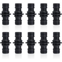 10 Pieces Two Way Hose Fittings Plastic Water Hose Extension Two Way Water Fittings for Gardens, Gardens, Parks, Car Washes, etc.