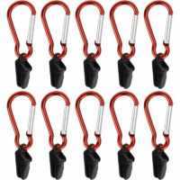 10 Sets Tarp Clips Carabiner Tent Clips Awning Windproof Clips Tent Locking Clips Tarp Clips Heavy Duty Tent Clips For Outdoor Activities Camping Tent