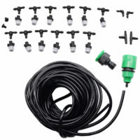 10 meters long courtyard garden outdoor spray combination kit, 4/7mm tee and connector