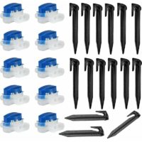 10 resin-filled cable connectors + 15 attachment sardines for peripheral cables for Automower robot lawn mowers