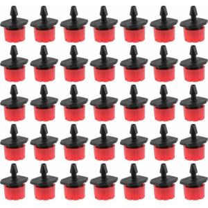 100 Adjustable Irrigation Dripper 6.35mm + T-Hose Joint Automatic Drip Irrigation System Micro Sprinkler Dripper for Plant Greenhouse