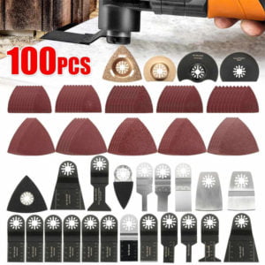 100 Pcs Oscillating Blades Multi-Function Saw,Betterlife Accessories Oscillating Multitool Tools for Fein Multimaster Dremel Dewalt Einhell for Wood,