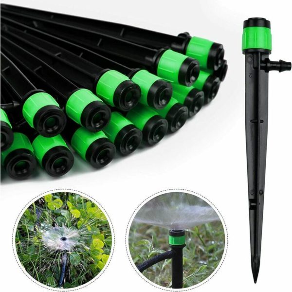 100 pieces Irrigation dripper, 360 degree Adjustable micro Sprinkler