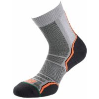 1000 Mile - Trail Socks - Twin Pack - Large - Silver/Black - Silver/Black